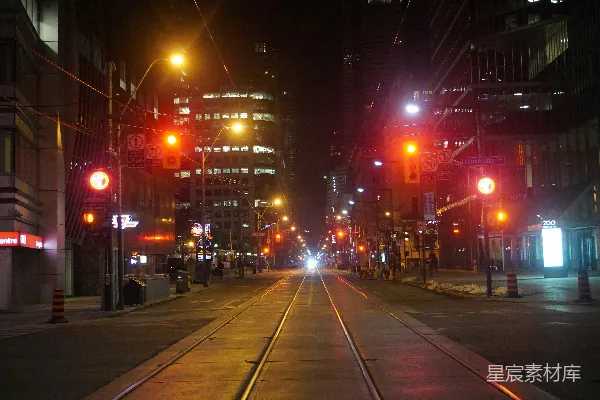 高清摄影 夜幕下的城市街景