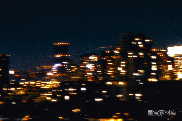 高清摄影 夜幕下的城市剪影
