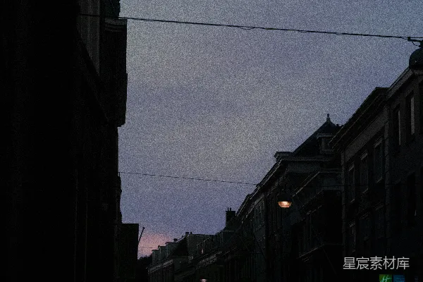 高清摄影 黄昏时的城市街景