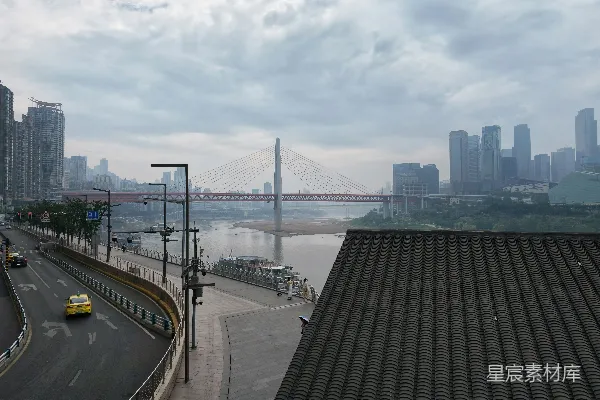 高清摄影 重庆城市天际线与桥梁