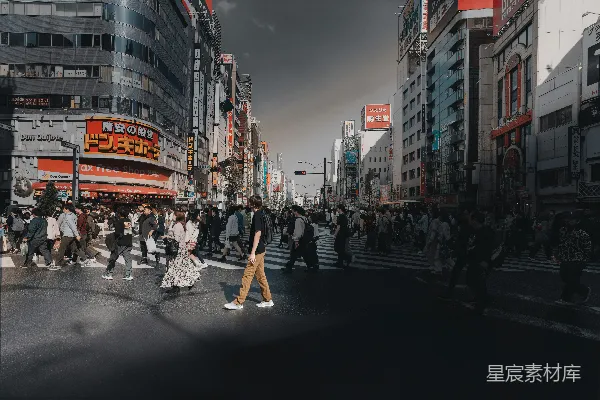 高清摄影 繁忙的东京街头