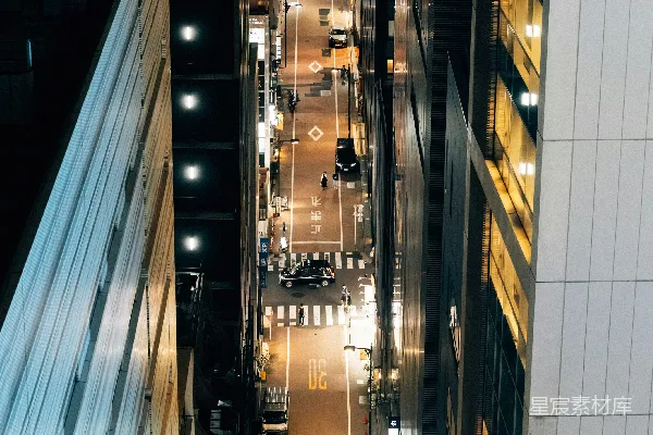 高清摄影 夜幕下的城市街道