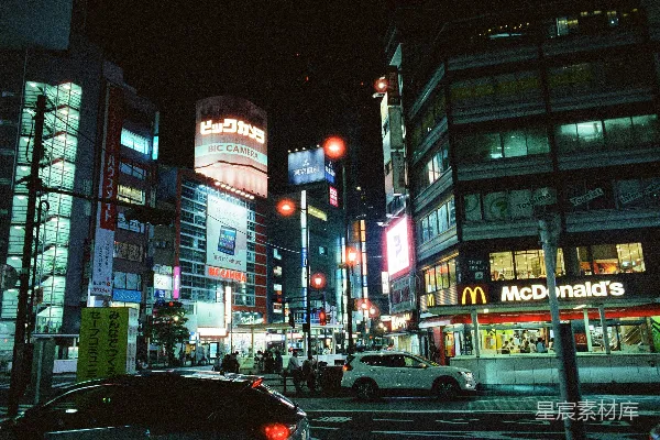 高清摄影 夜幕下的东京街景