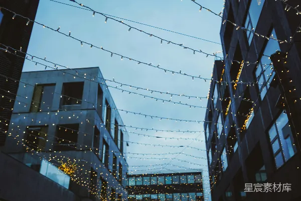 高清摄影 城市夜景中的灯光装饰