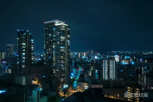 高清摄影 夜幕下的城市景观