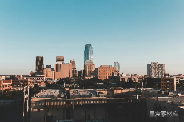 高清摄影 城市日落天际线