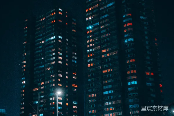 高清摄影 夜幕下的高楼