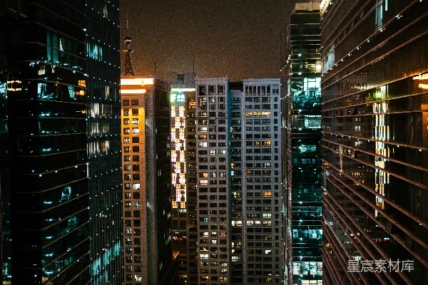 高清摄影 霓虹都市夜景