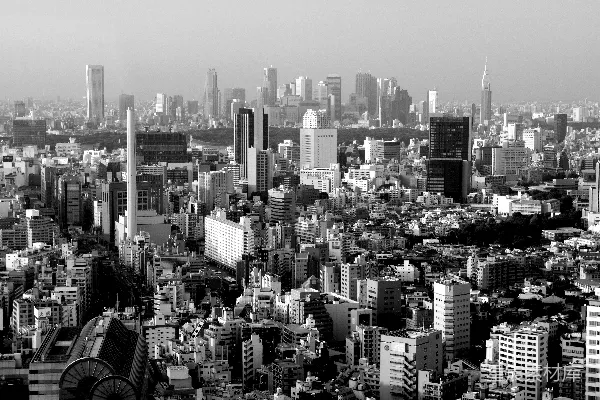 高清摄影 黑白东京：城市天际线