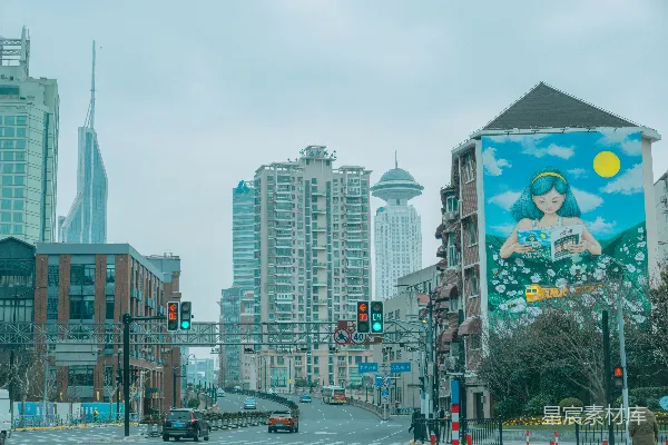 高清摄影 城市街景与壁画