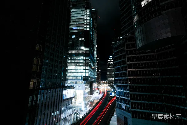 高清摄影 夜幕下的摩天大楼