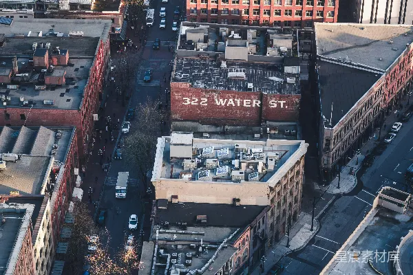 高清摄影 空中俯瞰322 Water St.的城市景观