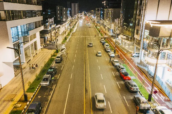 高清摄影 夜晚的城市街道