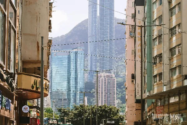 高清摄影 香港街头的摩天大厦