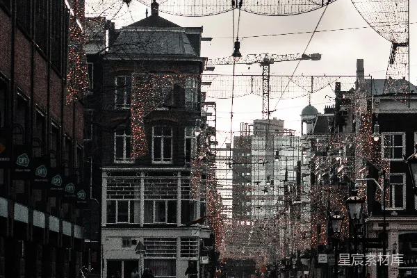 高清摄影 城市街道的冬日景象