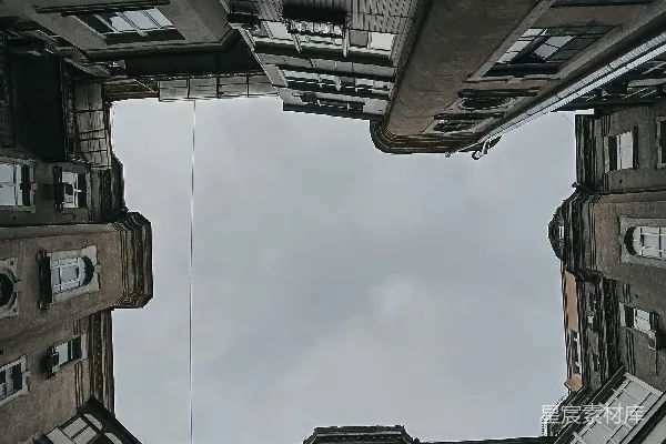 高清摄影 仰望建筑间的天空
