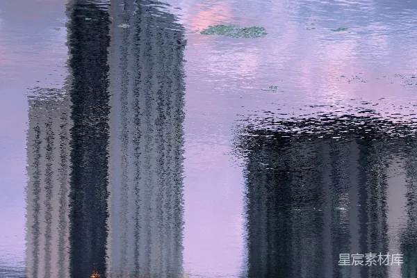 高清摄影 城市倒影的宁静时刻