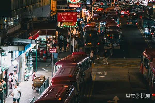 高清摄影 香港夜市街景
