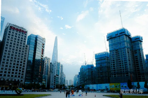 高清摄影 现代都市的蓝天与高楼