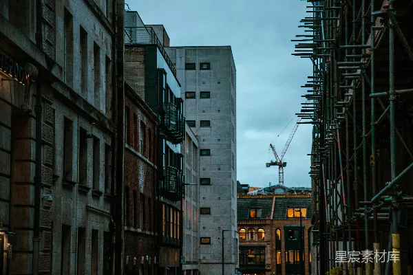 高清摄影 城市中的建筑工地
