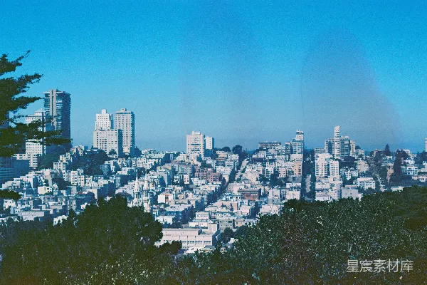 高清摄影 城市山景俯瞰