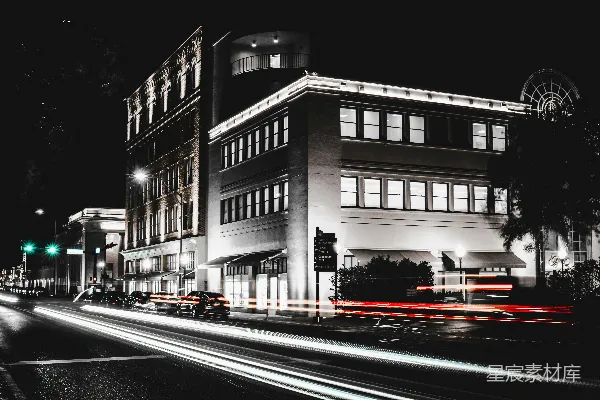 高清摄影 夜晚城市的街景