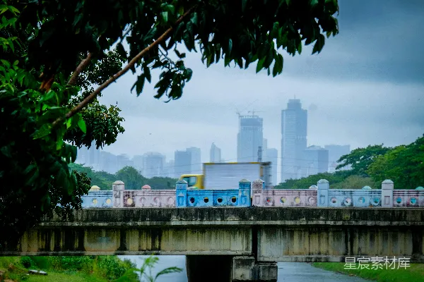 高清摄影 雨后的城市风光