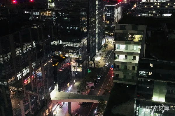高清摄影 夜晚城市的灯光璀璨