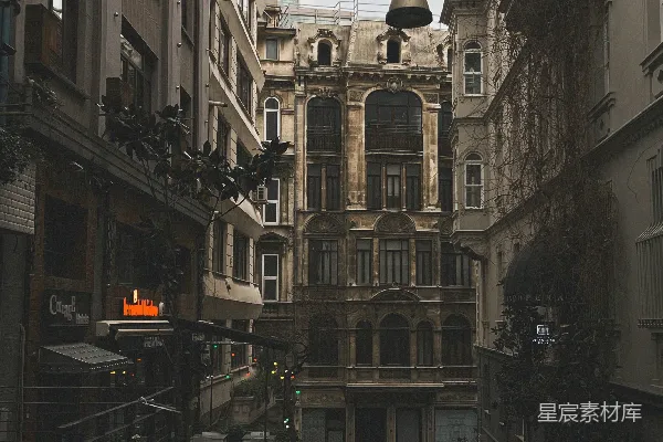 高清摄影 城市中的老建筑与街头巷尾