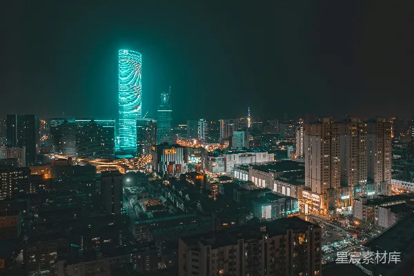 高清摄影 夜幕下的都市繁华