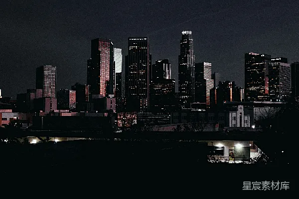 高清摄影 夜幕下的都市剪影