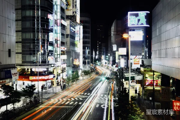 高清摄影 东京夜景中的城市活力