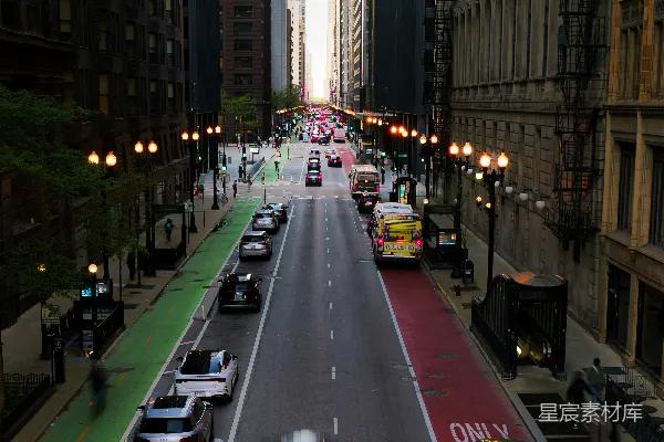 高清摄影 都市中的色彩道路