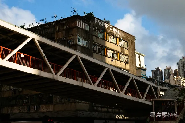 高清摄影 城市中的建筑与桥