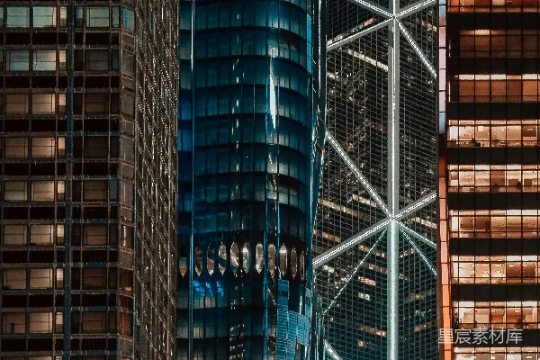 高清摄影 现代城市夜景建筑