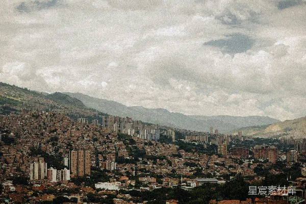 高清摄影 城市山脉全景