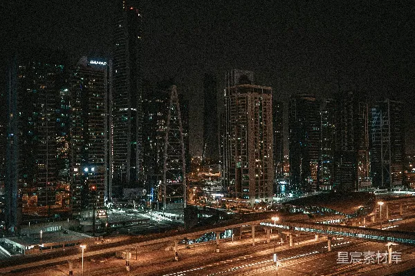 高清摄影 灯火辉煌的城市夜景