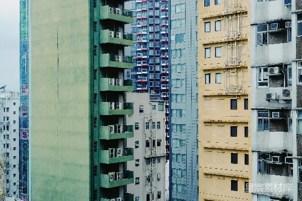 高清摄影 城市建筑的色彩与秩序