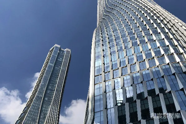高清摄影 现代建筑的壮丽与蓝天的映衬
