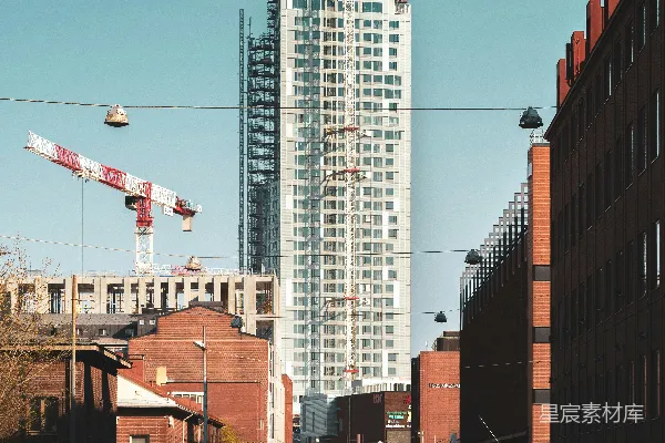 高清摄影 城市中的建筑工地