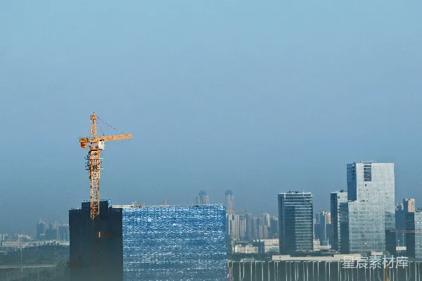 高清摄影 城市建筑与塔吊
