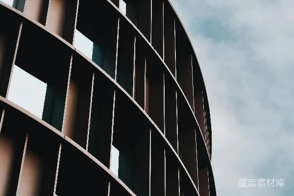 高清摄影 现代建筑的弧形立面