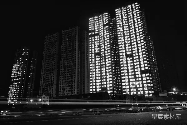 高清摄影 城市夜景中的高楼大厦