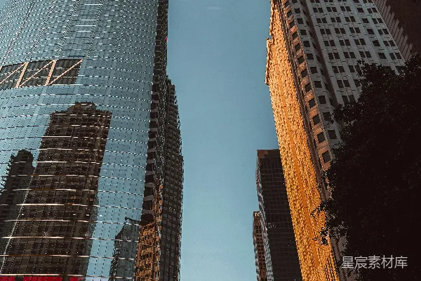高清摄影 仰望摩天大楼的都市风景