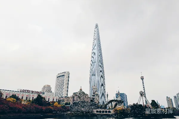 高清摄影 首尔世界塔与乐天世界乐园
