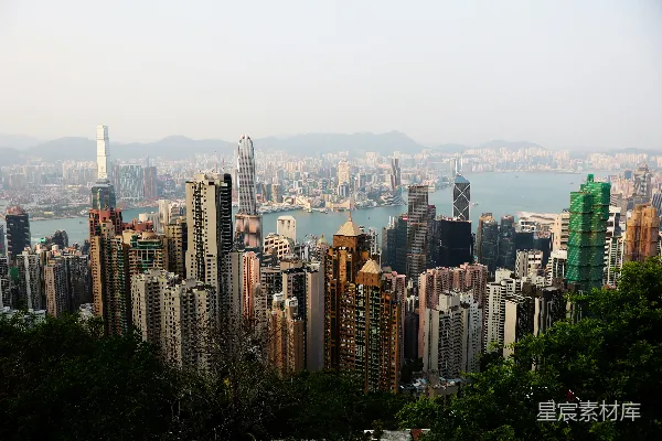 高清摄影 香港维多利亚港俯瞰
