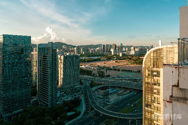 高清摄影 城市日落景观
