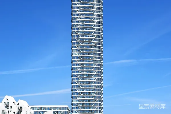 高清摄影 哥本哈根海岸的现代建筑群