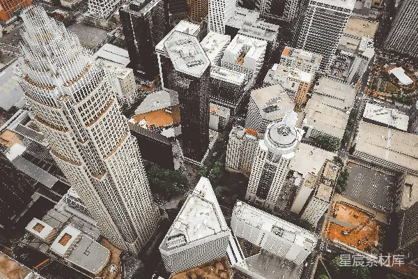 高清摄影 俯瞰摩天大楼的城市景观