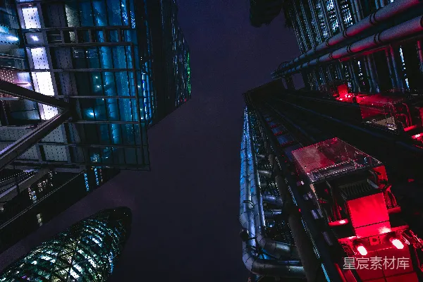 高清摄影 城市夜景下的未来建筑